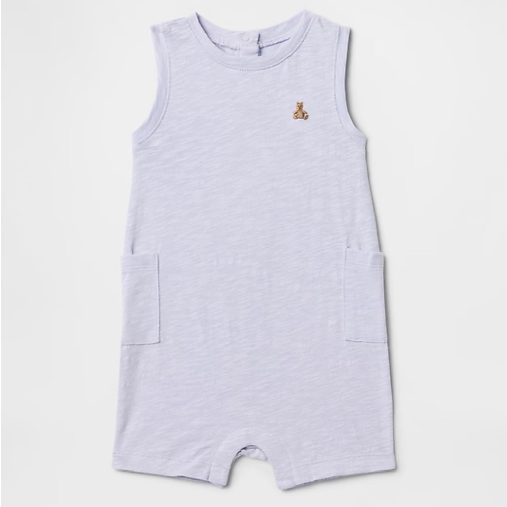GAP Baby organic cotton Light Blue/lavender Sleeveless Onesie - never worn